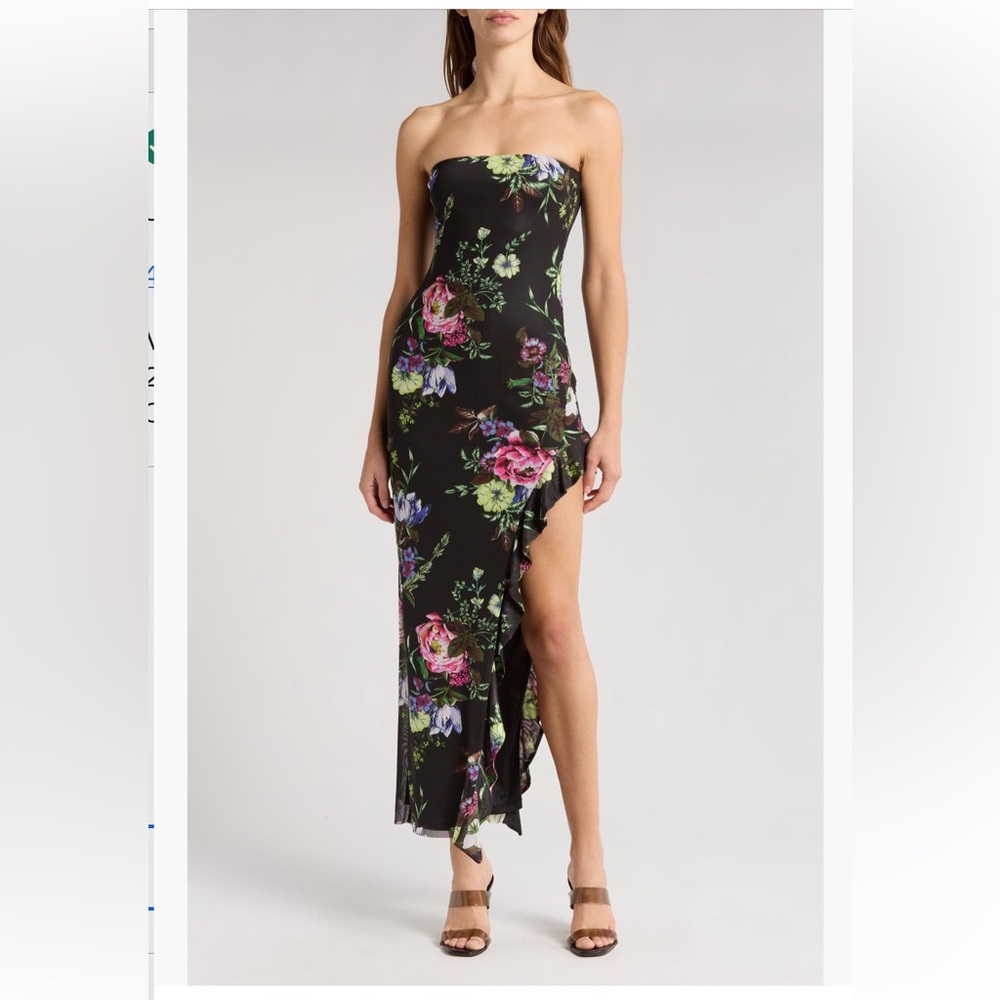 Brooke Floral Strapless Maxi Dress